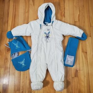 Deux par deux Baby Snowsuit Set 18 Months with Matching Accessories